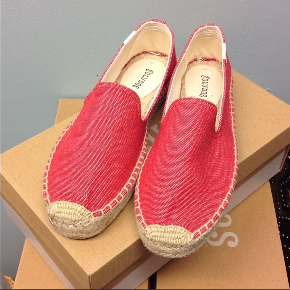 Soludos Canvas Platform Smoking Slipper